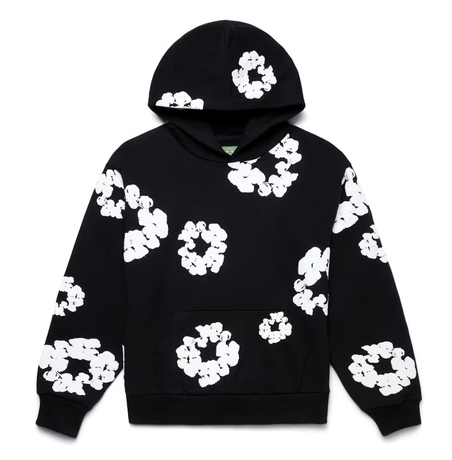 COTTON WREATH HOODIE BLACK