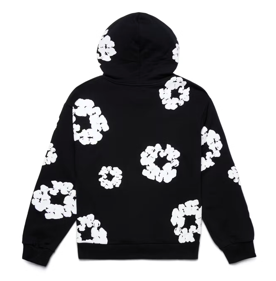 COTTON WREATH HOODIE BLACK