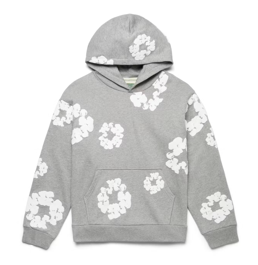 COTTON WREATH HOODIE GREY