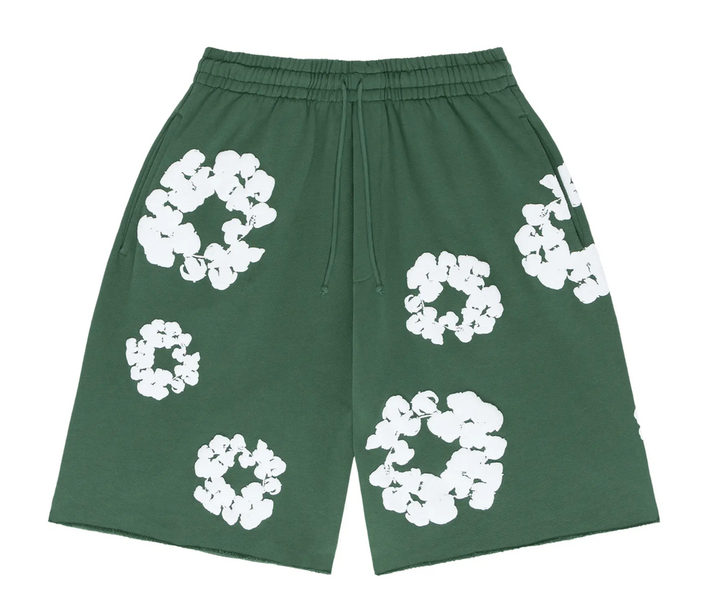 COTTON WREATH SHORTS GREEN