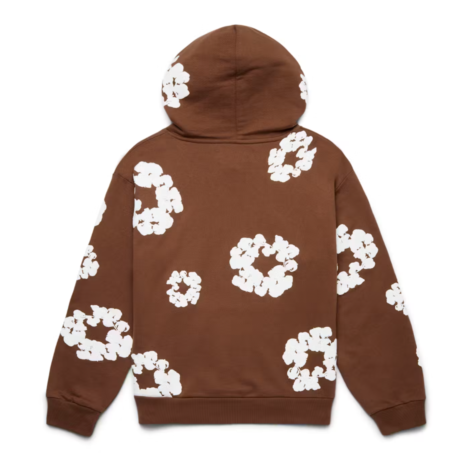 COTTON WREATH HOODIE BROWN