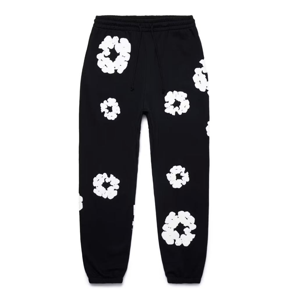 COTTON WREATH SWEATPANTS BLACK