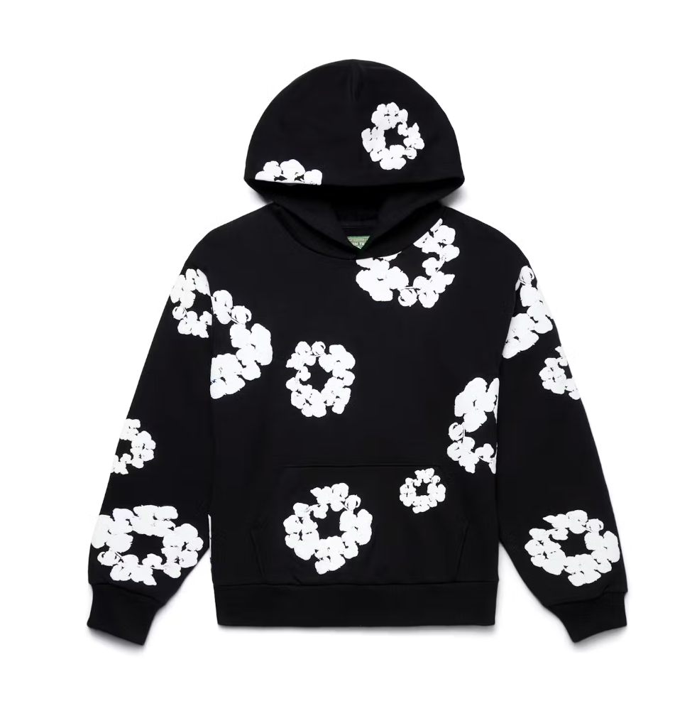 COTTON WREATH HOODIE BLACK USA TAG