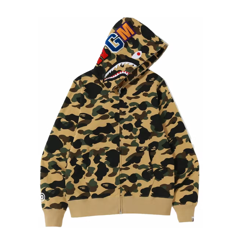 1ST CAMO SHARK FULL ZIP YELLOW