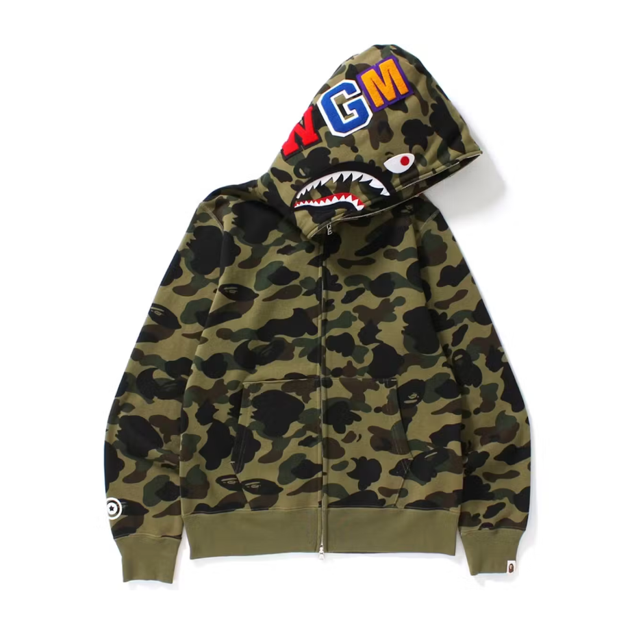 1ST CAMO SHARK FULL ZIP GREEN