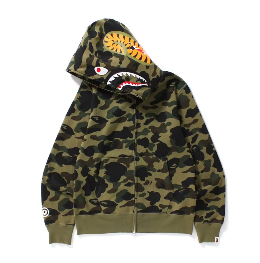 1ST CAMO SHARK FULL ZIP GREEN