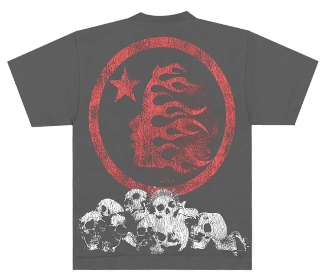 CROWNED SKULL RHINESTONE TEE BLACK