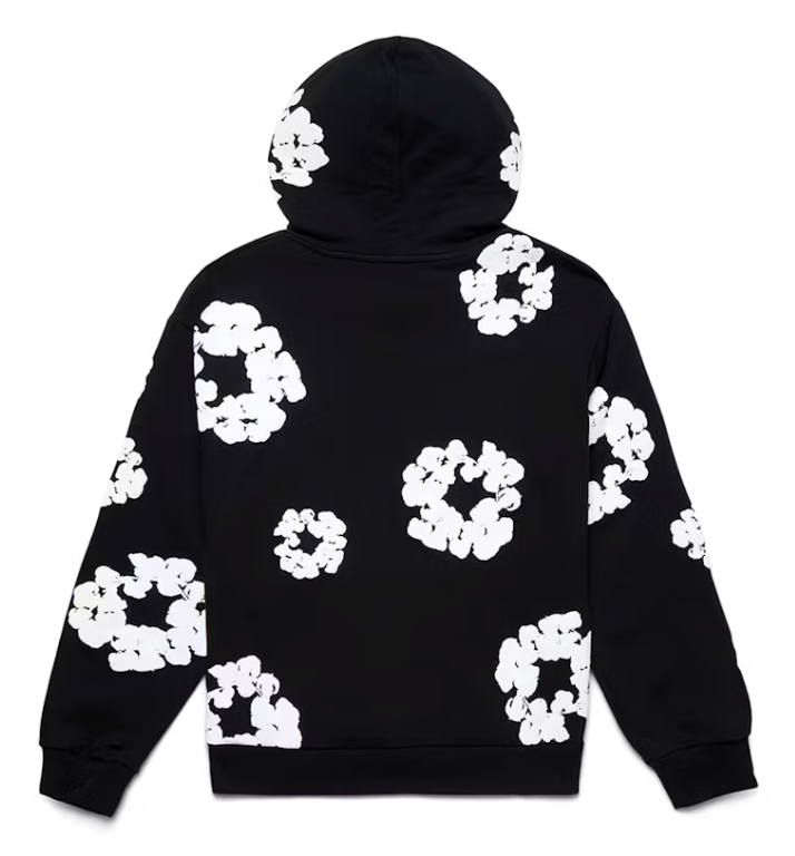 COTTON WREATH HOODIE BLACK