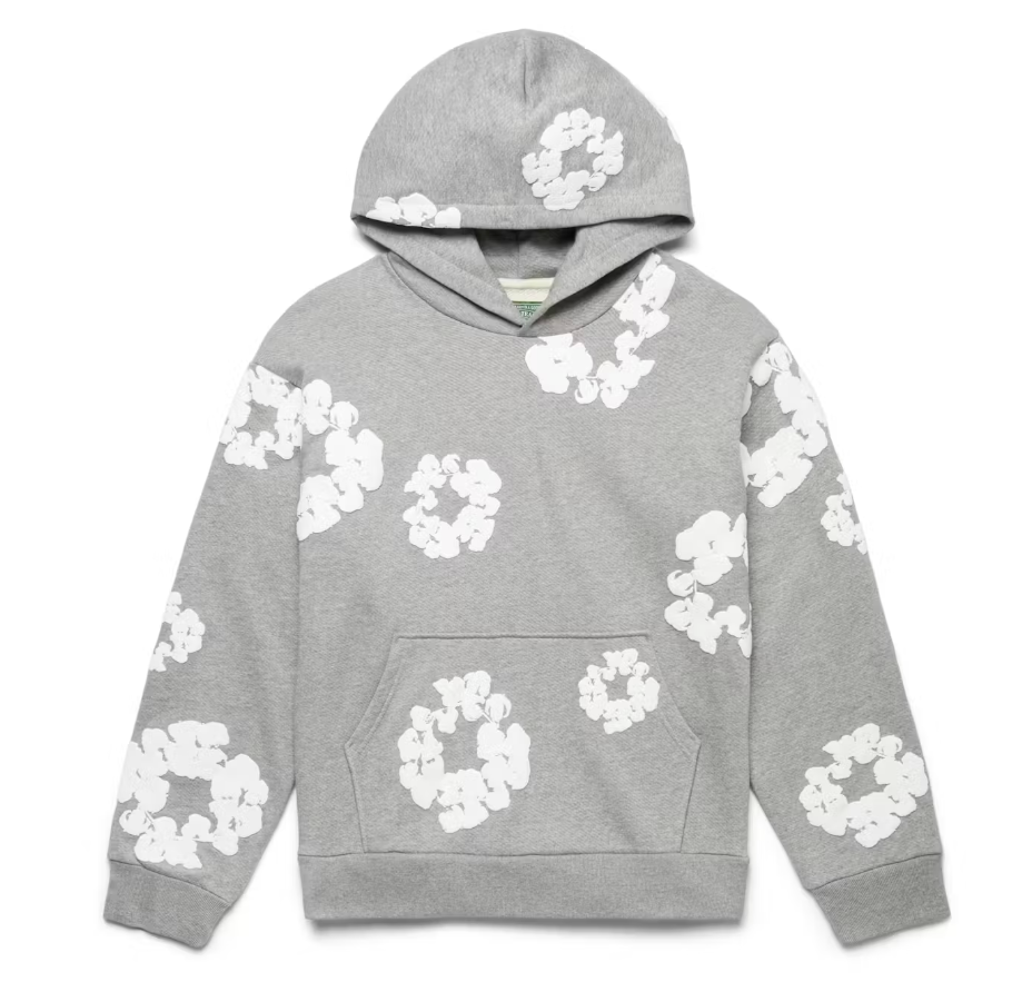 COTTON WREATH HOODIE GREY USA TAG