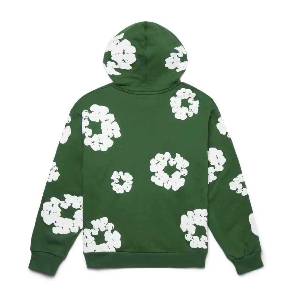 COTTON WREATH HOODIE GREEN
