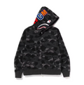 COLOR CAMO SHARK FULL ZIP BLACK