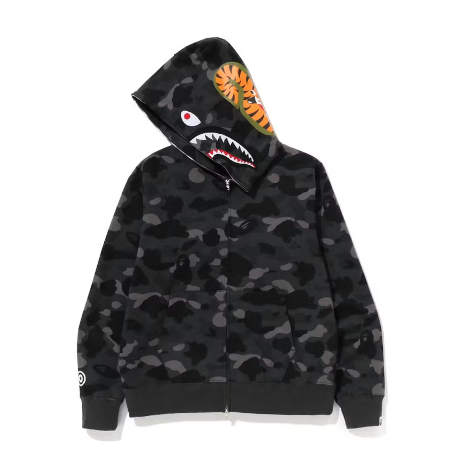 COLOR CAMO SHARK FULL ZIP BLACK